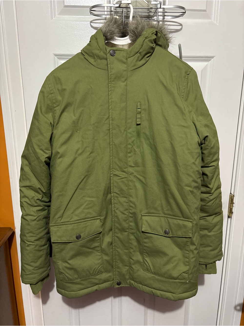 Cat & Jack Olive Green Hooded Field Jacket